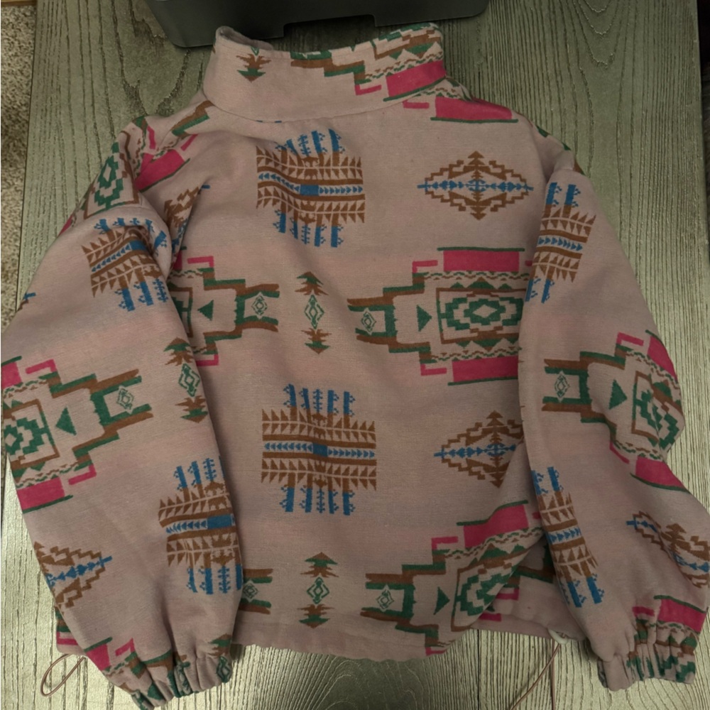 Pink Patterned Pullover Jacket - image 4